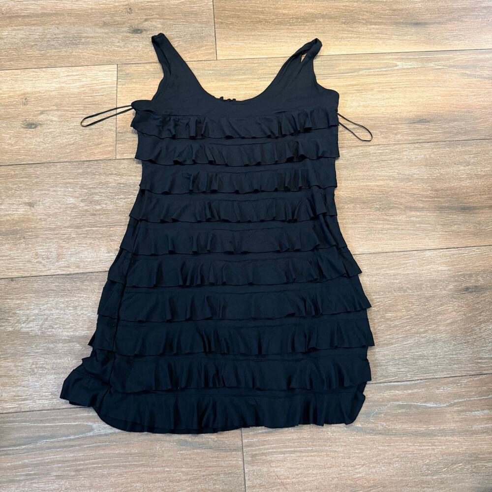 Women Express Size L Black Ruffle Dress